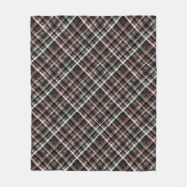 Manta Polar Tartán de Navidades texturados.