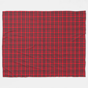 Manta Polar Tartán de Stewart rojo
