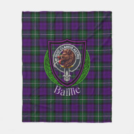 Manta Polar Tartan del Clan Escocés Baillie Cresta