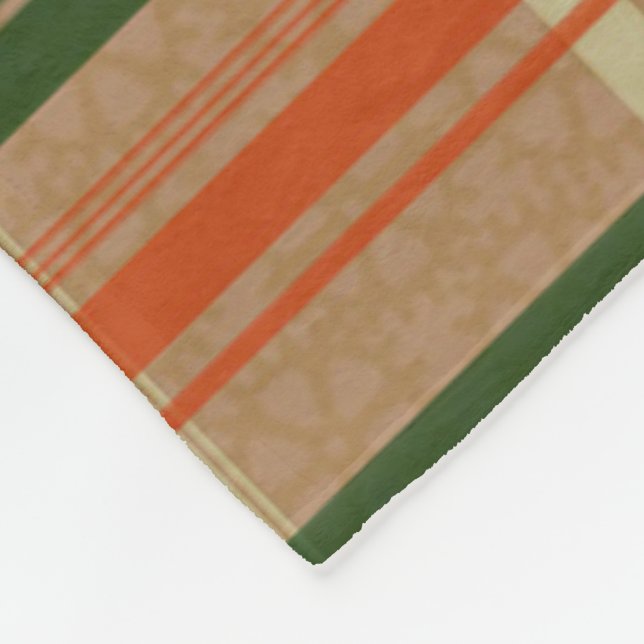 Manta Polar Tartán del engranaje - verde/Brown (Esquina)