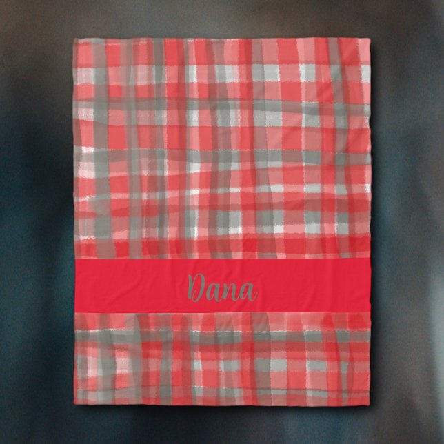 Manta Polar tartán gris oscuro búfalo color agua moderno (Subido por el creador)