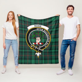 Manta Polar Tartan Moderno de Caza del Clan Ross Plaid