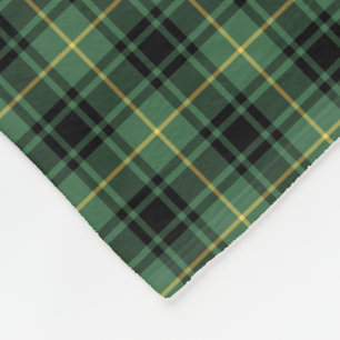 Manta Polar Tartán negro y verde del clan de MacArthur