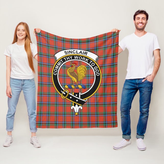 Manta Polar Tartan Plaid Antiguo Clan Sinclair (In situ)
