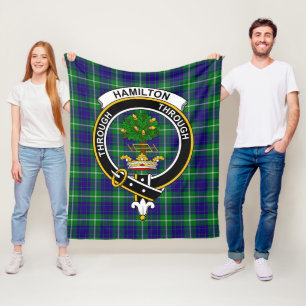 Manta Polar Tartan Plaid de Caza del Clan Hamilton