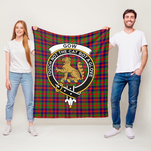 Manta Polar Tartan Plaid del Clan Gow (In situ)