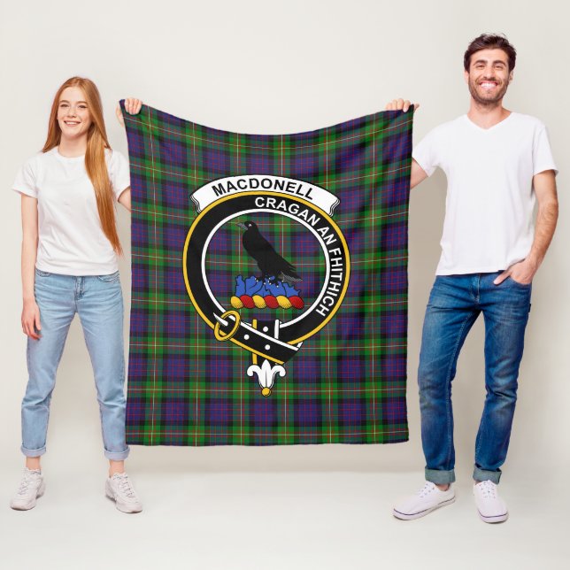 Manta Polar Tartan Plaid del Clan MacDonell de Glengarry (In situ)