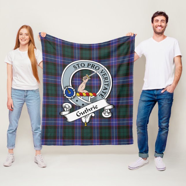 Manta Polar Tartan Plaid Insignia Clan Moderno Guthrie (In situ)
