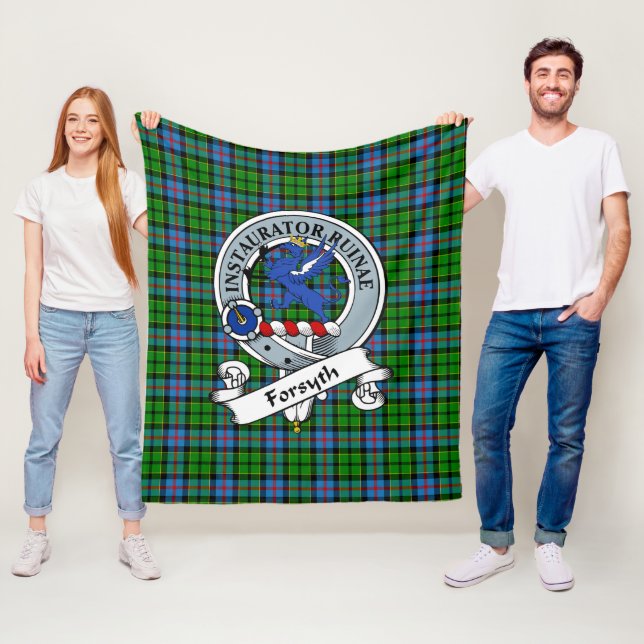 Manta Polar Tartan Plaid Insignia del Clan Forsyth (In situ)