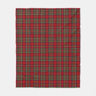 Manta Polar Tartan Plaid Rojo Real Stewart