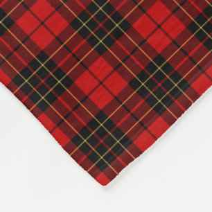 Manta Polar Tartán rojo y negro del clan de Brodie