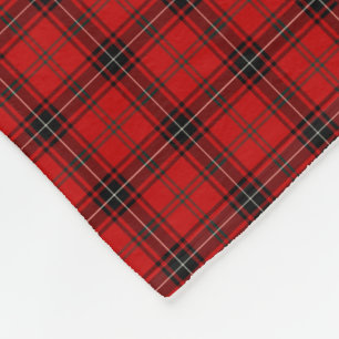 Manta Polar Tartán rojo y negro del clan de Wemyss