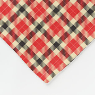 Manta Polar Tartán rojo y negro Funda Fleece Blanket