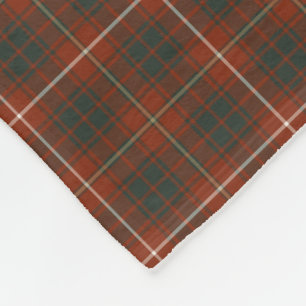 Manta Polar Tartán rojo y verde del clan de Bruce