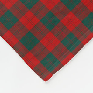 Manta Polar Tartán rojo y verde del clan de Erskine