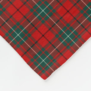 Manta Polar Tartán rojo y verde del clan de MacAulay