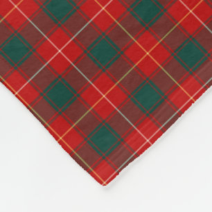 Manta Polar Tartán rojo y verde del clan de MacPhee