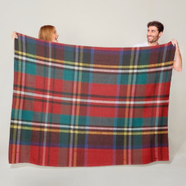 Manta Polar Tartán verde amarillo rojo blanco