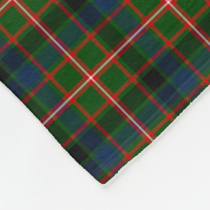 Manta Polar Tartán verde, azul, y rojo del clan de Reid
