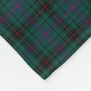 Manta Polar Tartán verde oscuro de Davidson del clan