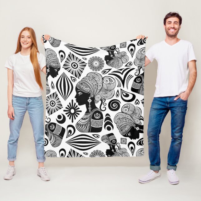 Manta Polar Tatuaje tribal de retrato Chica africano (In situ)