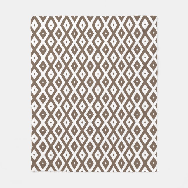 Manta Polar Taupe brown and white diamond pattern (Anverso)