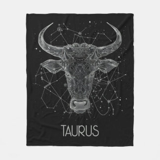 Manta Polar Taurus Zodiac Constellation Fleece Blanket