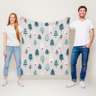 Manta Polar Taza del árbol de Navidad escandinavo lindo
