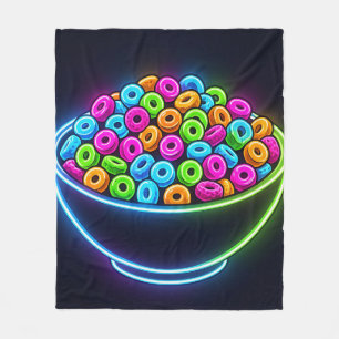 Manta Polar Tazón de cereal con brillo de neón