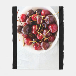 Manta Polar tazón de cerezas