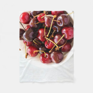 Manta Polar tazón de cerezas