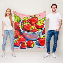 Manta Polar Tazón de fresa fresca