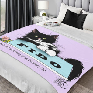 Manta Polar Tazón de perro gatito de Tuxedo