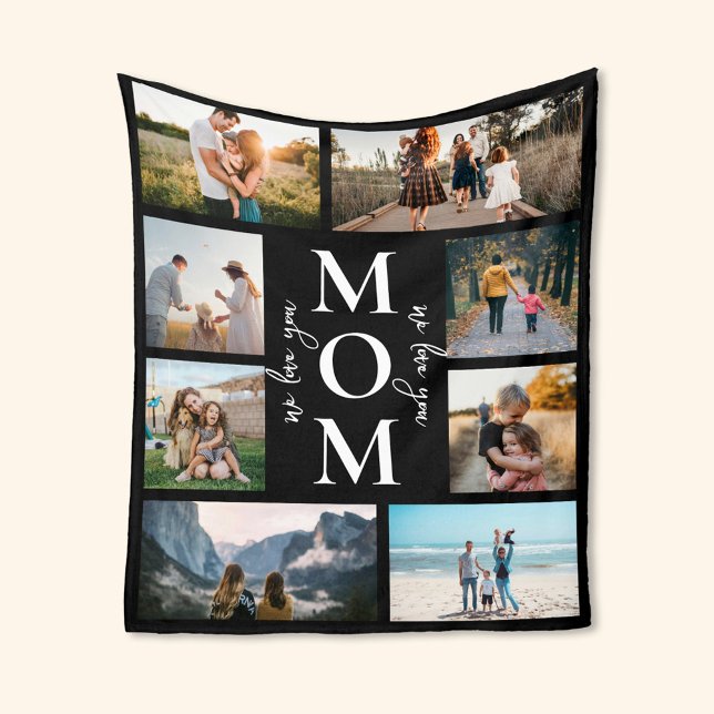 Manta Polar Te Ama Mamá Personalizado Día de la Madre Collage  (Subido por el creador)