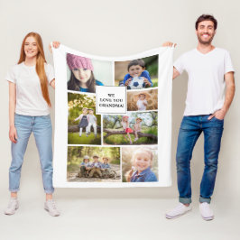 Manta Polar Te Amamos Abuela 7 Foto Niño Familia