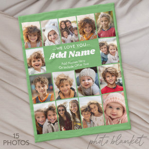 Manta Polar Te Amamos Nombre Personalizado - Galería de Colaje