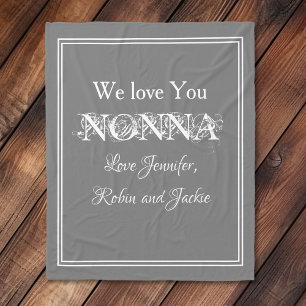 Manta Polar "Te amamos sin NONNA", Dove Gray personalizado