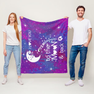 Manta Polar Te Amo A La Luna Y A La Vuelta