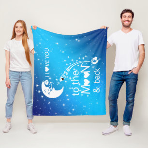 Manta Polar Te Amo A La Luna Y A La Vuelta