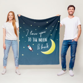 Manta Polar Te amo a la luna y al bebé del Espacio Ultraterres