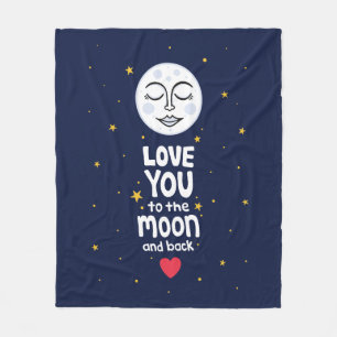 Manta Polar Te amo a la luna y atrás
