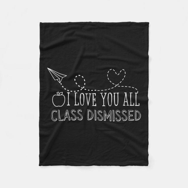 Manta Polar Te Amo A Todos Los Maestros De Clase Despedidos El (Anverso)