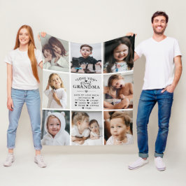 Manta Polar Te amo abuela grande/nana/abuela/otros 8 fotos