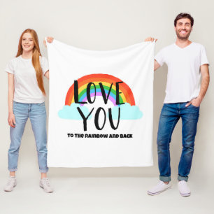 Manta Polar Te amo al arcoiris y a la espalda