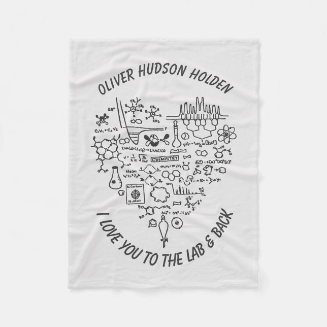 Manta Polar Te amo al laboratorio y al regalo de encargo (Anverso)