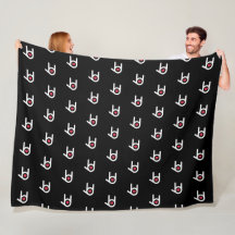 Te Amo Black Fleece Blanket
