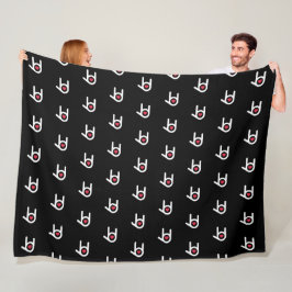 Manta Polar Te Amo Black Fleece Blanket
