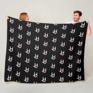 Manta Polar Te Amo Black Fleece Blanket
