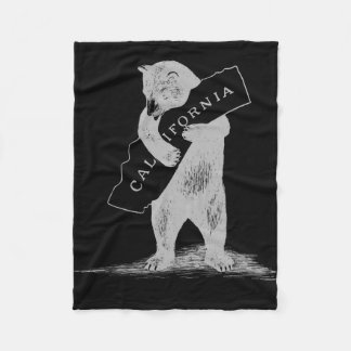 Manta Polar Te amo California - Negro y Plata