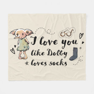 Manta Polar Te Amo Como Dobby Ama A Los Calcetines
